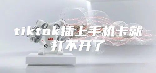tiktok插上手机卡就打不开了