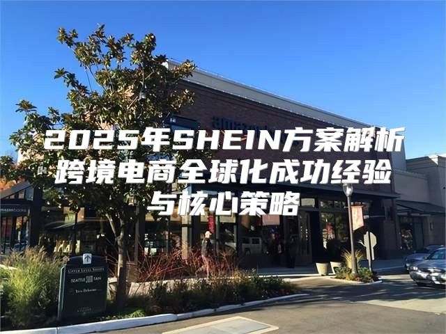 2025年SHEIN方案解析跨境电商全球化成功经验与核心策略