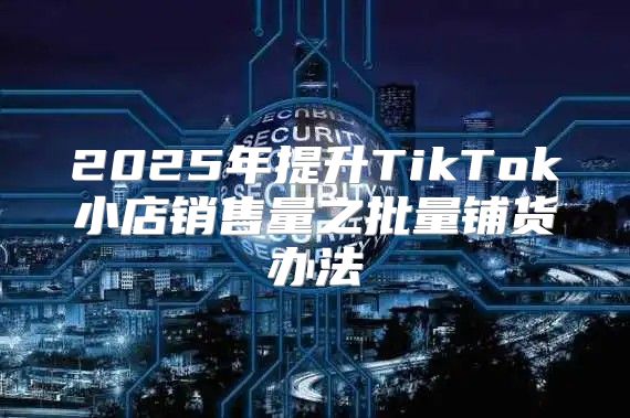 2025年提升TikTok小店销售量之批量铺货办法