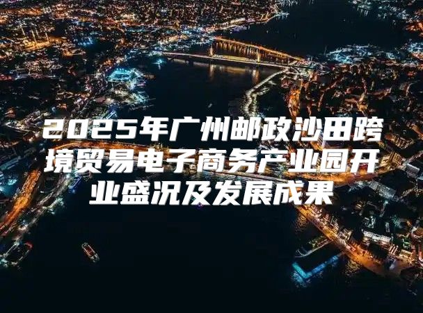 2025年广州邮政沙田跨境贸易电子商务产业园开业盛况及发展成果