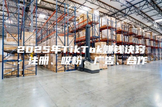 2025年TikTok赚钱诀窍：注册、吸粉、广告、合作