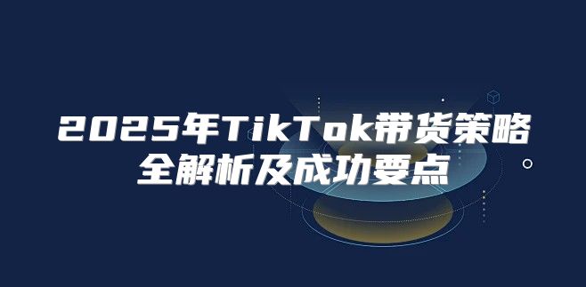 2025年TikTok带货策略全解析及成功要点