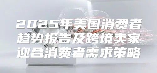 2025年美国消费者趋势报告及跨境卖家迎合消费者需求策略