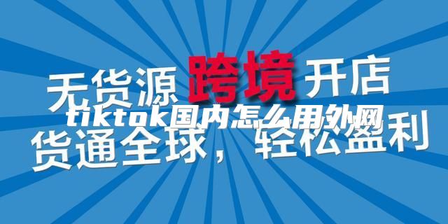 tiktok国内怎么用外网