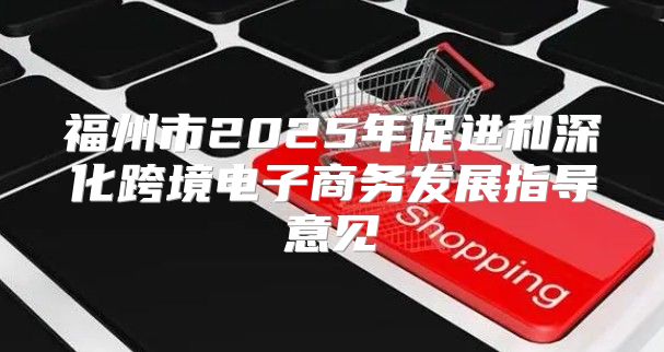 福州市2025年促进和深化跨境电子商务发展指导意见