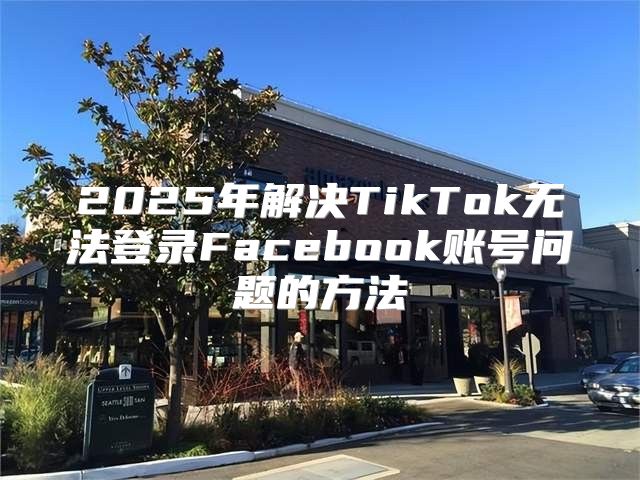 2025年解决TikTok无法登录Facebook账号问题的方法