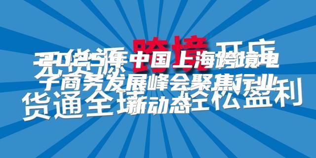 2025年中国上海跨境电子商务发展峰会聚焦行业新动态