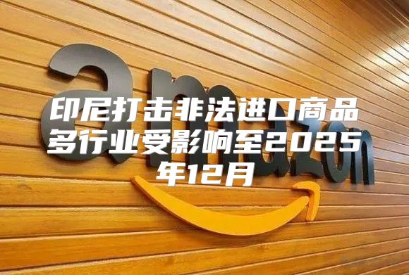 印尼打击非法进口商品多行业受影响至2025年12月
