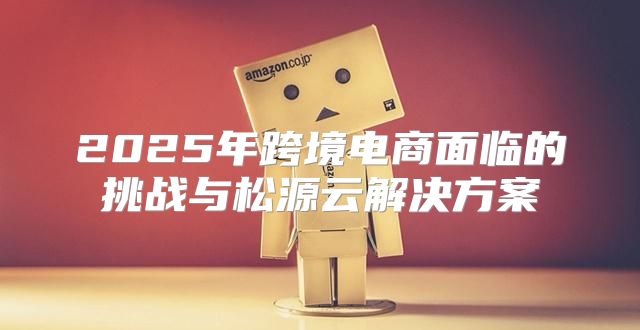 2025年跨境电商面临的挑战与松源云解决方案