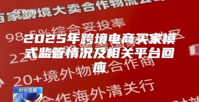 2025年跨境电商买家模式监管情况及相关平台回应