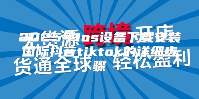 2025年ios设备下载安装国际抖音tiktok的详细步骤