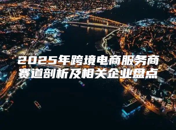 2025年跨境电商服务商赛道剖析及相关企业盘点