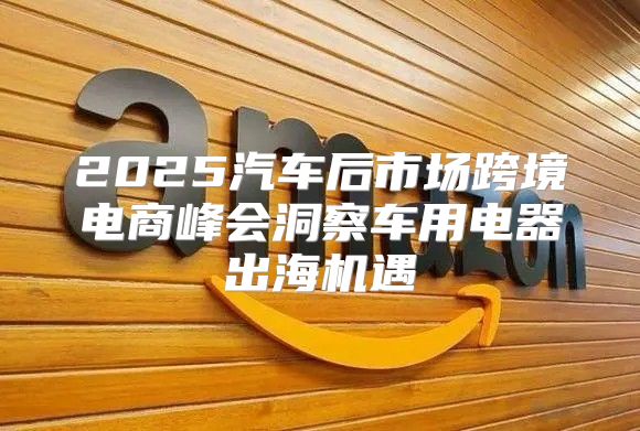 2025汽车后市场跨境电商峰会洞察车用电器出海机遇