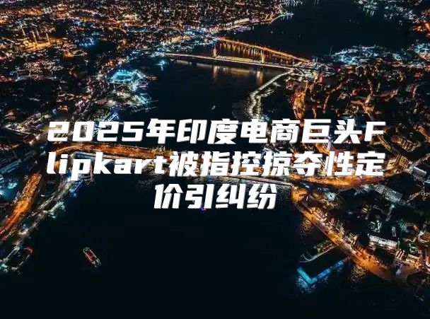 2025年印度电商巨头Flipkart被指控掠夺性定价引纠纷