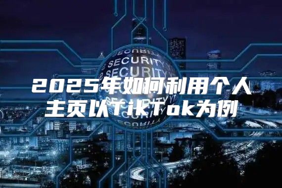 2025年如何利用个人主页以TikTok为例