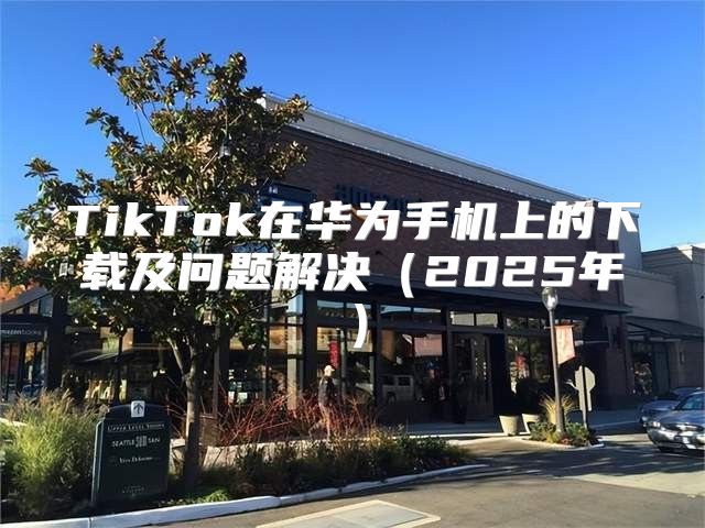 TikTok在华为手机上的下载及问题解决2025年