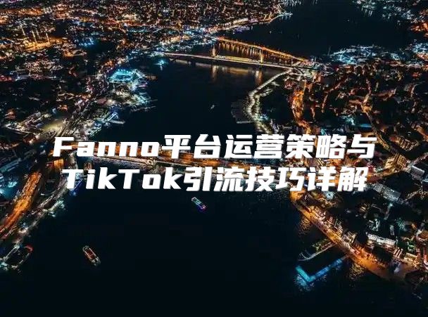 Fanno平台运营策略与TikTok引流技巧详解