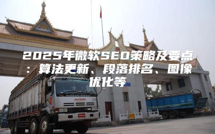 2025年微软SEO策略及要点：算法更新、段落排名、图像优化等