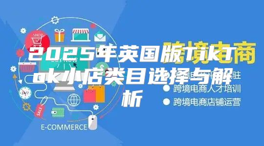2025年英国版TikTok小店类目选择与解析