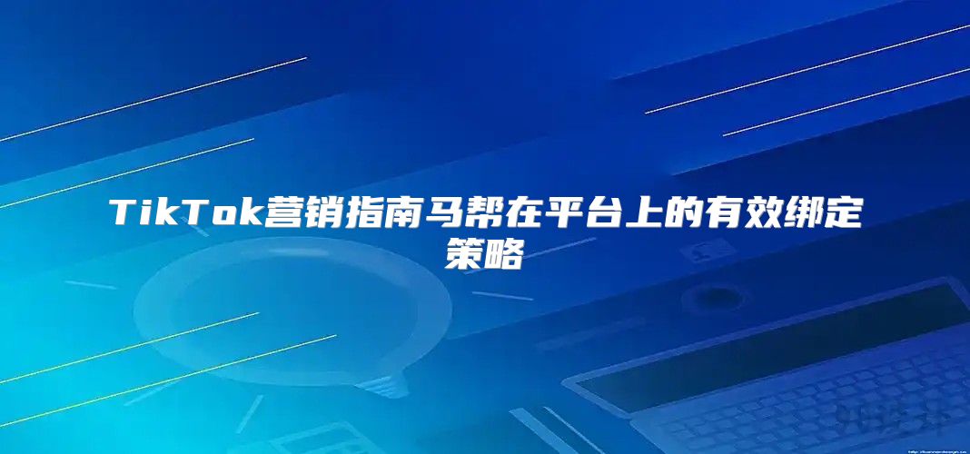 TikTok营销指南马帮在平台上的有效绑定策略