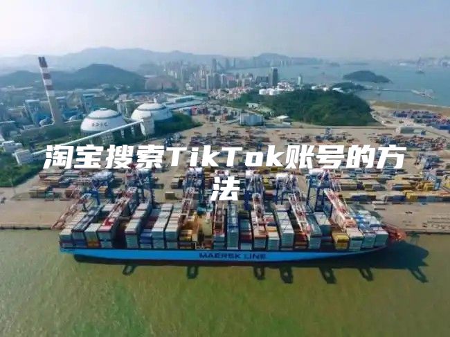 淘宝搜索TikTok账号的方法