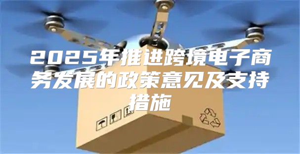 2025年推进跨境电子商务发展的政策意见及支持措施