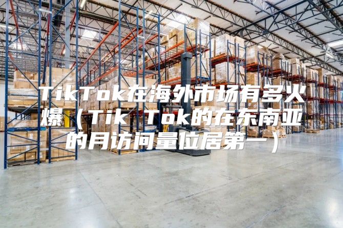 TikTok在海外市场有多火爆Tik Tok的在东南亚的月访问量位居第一