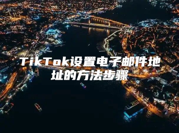 TikTok设置电子邮件地址的方法步骤