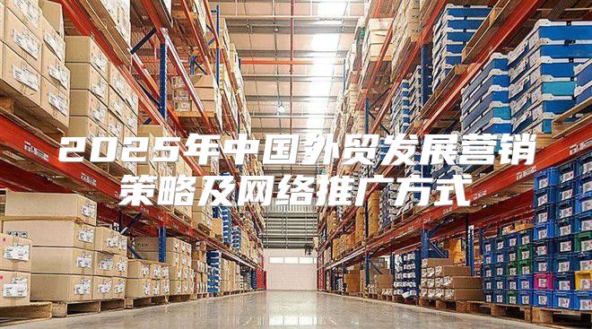 2025年中国外贸发展营销策略及网络推广方式