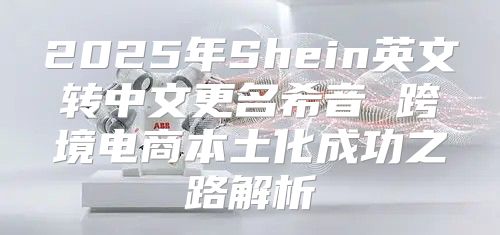 2025年Shein英文转中文更名希音 跨境电商本土化成功之路解析