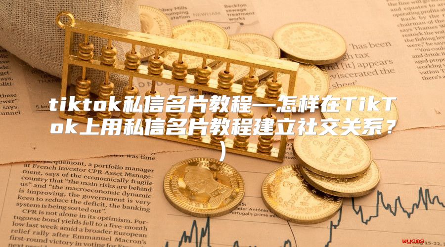 tiktok私信名片教程—怎样在TikTok上用私信名片教程建立社交关系？)