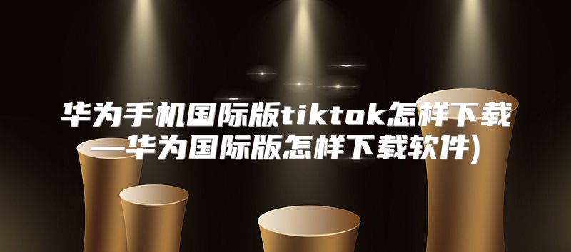 华为手机国际版tiktok怎样下载—华为国际版怎样下载软件)