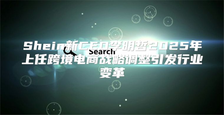 Shein新CEO李明哲2025年上任跨境电商战略调整引发行业变革