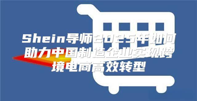 Shein导师2025年如何助力中国制造企业实现跨境电商高效转型
