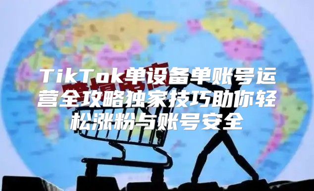 TikTok单设备单账号运营全攻略独家技巧助你轻松涨粉与账号安全