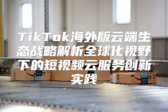 TikTok海外版云端生态战略解析全球化视野下的短视频云服务创新实践
