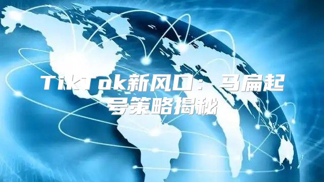 TikTok新风口：马扁起号策略揭秘