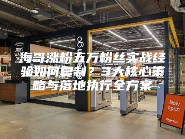 海哥涨粉五万粉丝实战经验如何复制？3大核心策略与落地执行全方案