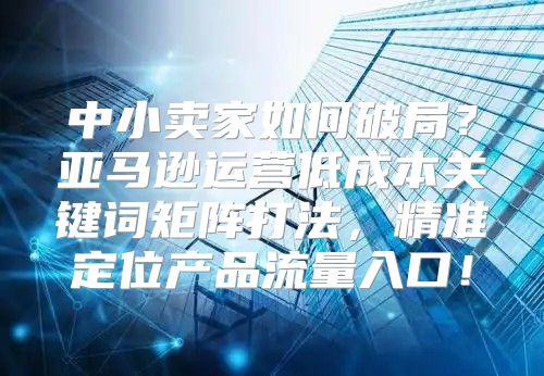 中小卖家如何破局？亚马逊运营低成本关键词矩阵打法，精准定位产品流量入口！