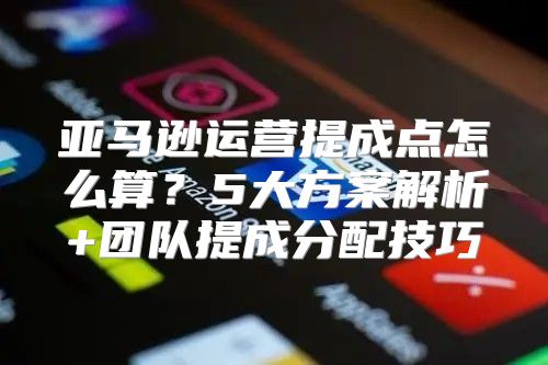 亚马逊运营提成点怎么算？5大方案解析+团队提成分配技巧