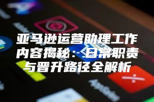 亚马逊运营助理工作内容揭秘：日常职责与晋升路径全解析