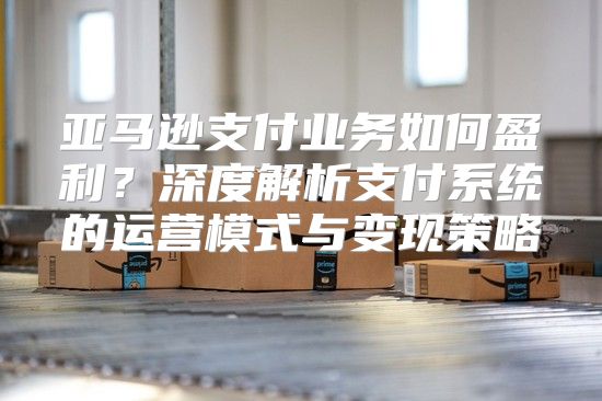 亚马逊支付业务如何盈利？深度解析支付系统的运营模式与变现策略​​