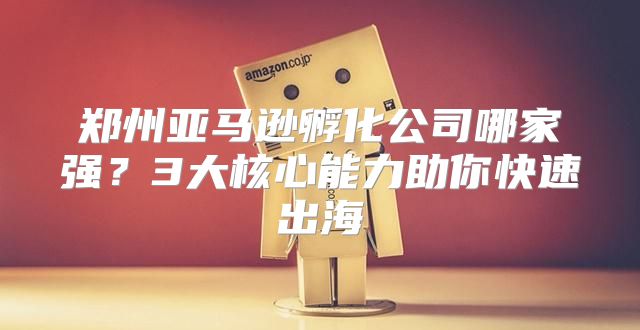 郑州亚马逊孵化公司哪家强？3大核心能力助你快速出海