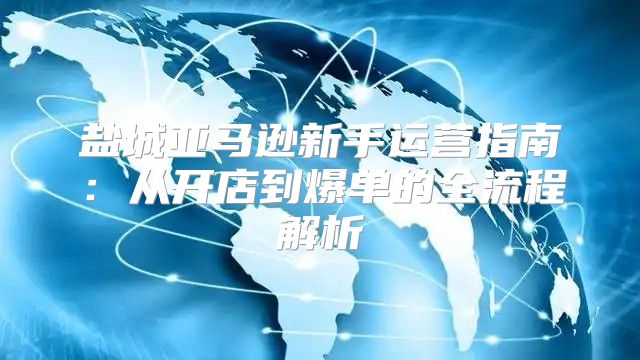 盐城亚马逊新手运营指南：从开店到爆单的全流程解析