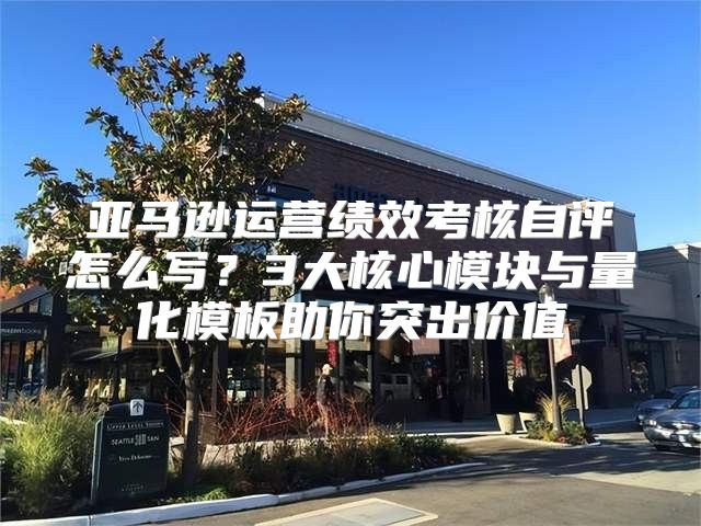 亚马逊运营绩效考核自评怎么写？3大核心模块与量化模板助你突出价值