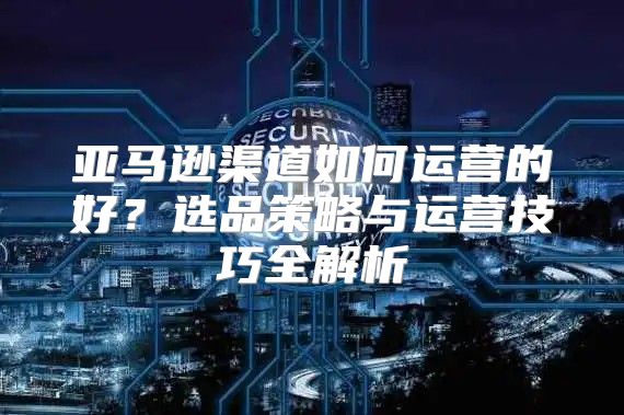 亚马逊渠道如何运营的好？选品策略与运营技巧全解析