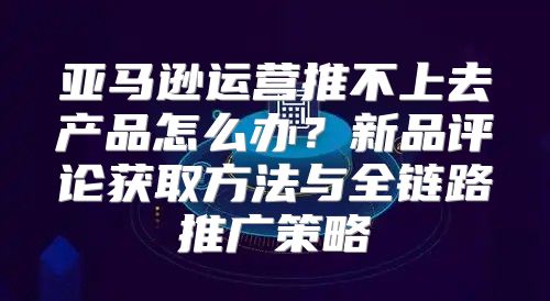 亚马逊运营推不上去产品怎么办？新品评论获取方法与全链路推广策略
