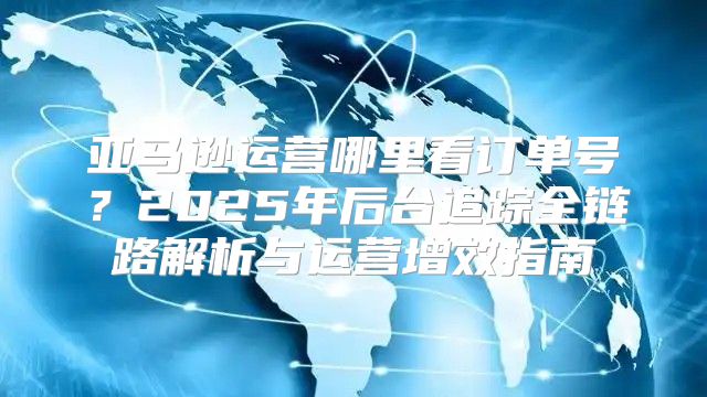 亚马逊运营哪里看订单号？2025年后台追踪全链路解析与运营增效指南