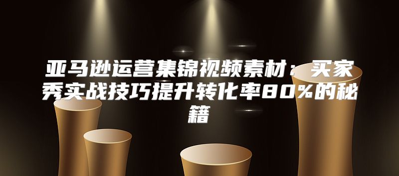 亚马逊运营集锦视频素材：买家秀实战技巧提升转化率80%的秘籍