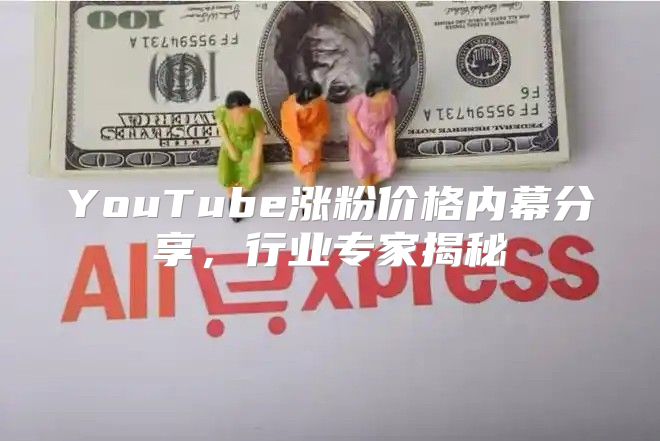 YouTube涨粉价格内幕分享，行业专家揭秘